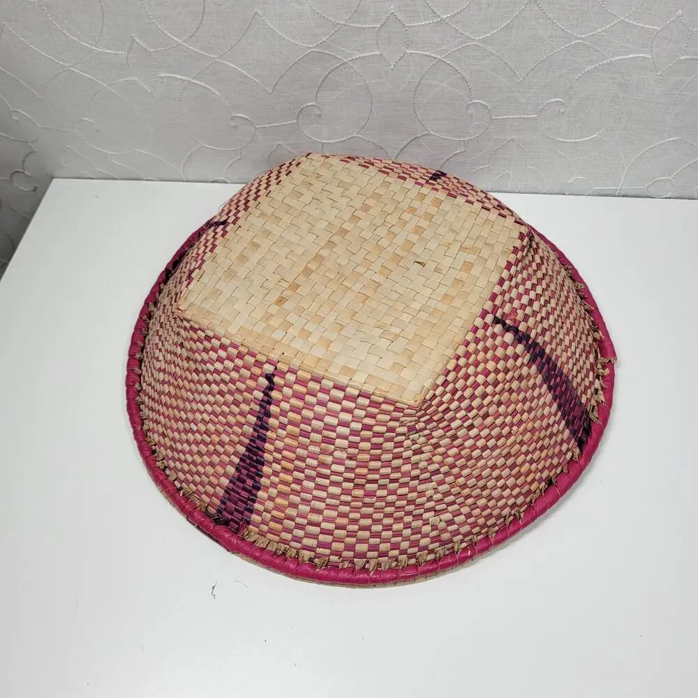 Vintage Handmade Malian Woven Wall Baskets 5